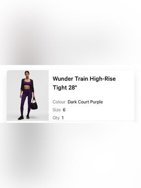Wunder Train Hi-Rise Tight 25”in Dark Court Purple